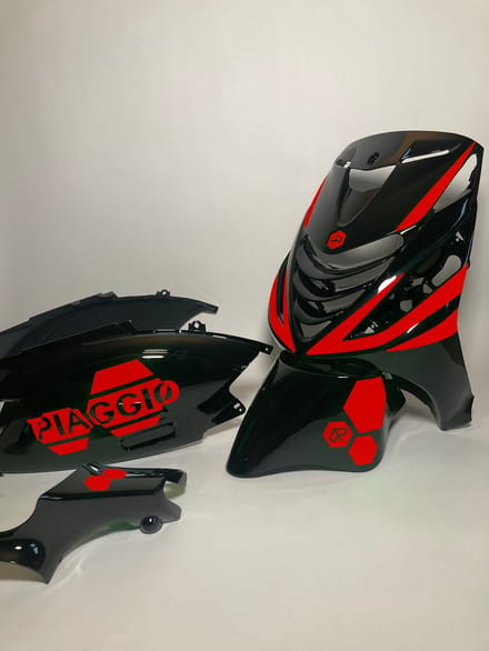 Piaggio Zip Stickerset - Hexa - Rood