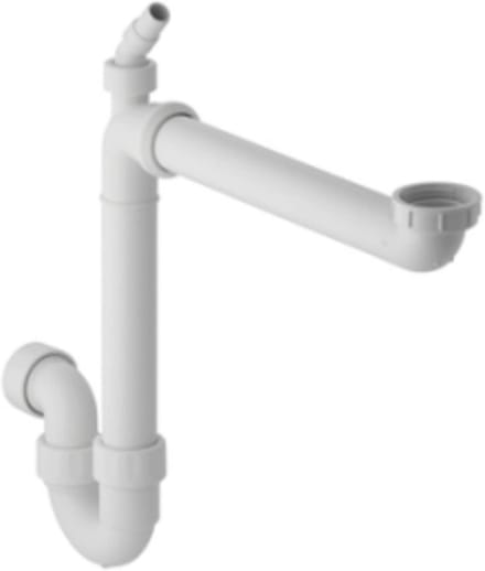 Ruimtebesparende Sifon voor Spoelbak - Universele Aansluiting D40mm Wit