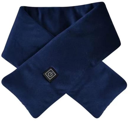 Verwarmde Sjaal met USB - 3 Temperatuurinstellingen - Winddicht en Oplaadbaar - Blauw - 80 x 10 cm