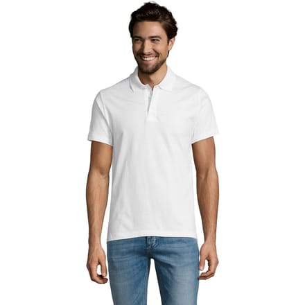 SOLS Heren Prescott Jersey Poloshirt (Wit)