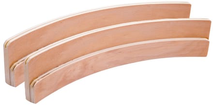Longfield Games dubbele speelkaarthouder - 2x - 35 cm - hout - kaarten standaard - houder voor speelkaarten