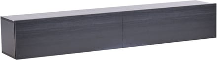 GLADSTONE - Wandgemonteerd TV-meubel - Zwart - 180 cm - Vezelplaat