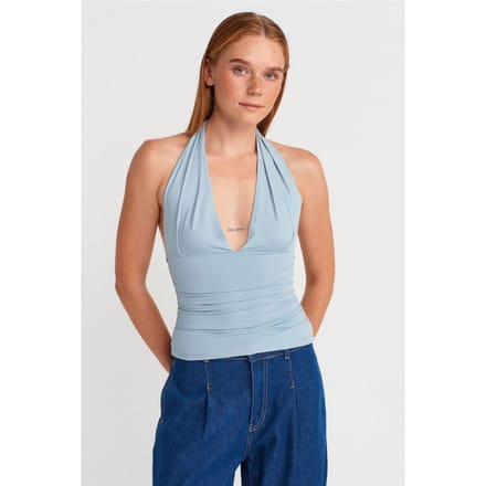 Slim-fit Halterneck Blouse
