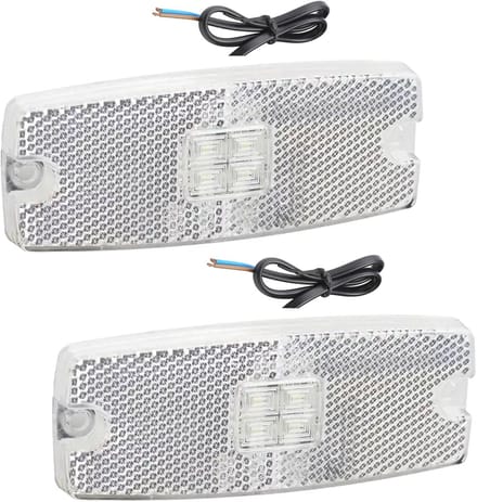 Witte zijmarkeringslichten LED 10-30V - ECE Waterdicht