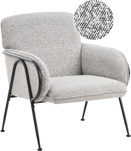 TRYSNES - Fauteuil - Zwart/Wit - Polyester