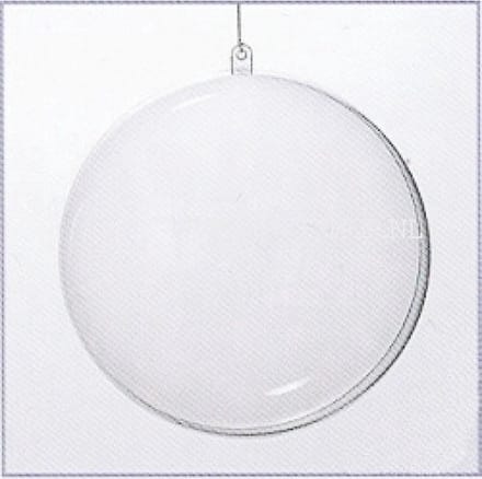 Transparante bal 6 cm, 2 delig, 5 stuks