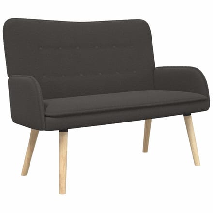 vidaXL - 2-Zits - Sofa - Donkergrijs - 115 - x - 61 - x - 87 - cm - Bouclé