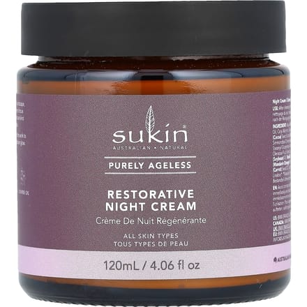 Sukin, Purely Ageless, Restorative Night Cream, 4.06 fl oz (120 ml) gray