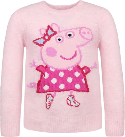 Peppa Pig - Lichtroze trui voor meisjes, lekker warm / 116