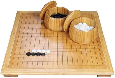 Go spelbordset - Strategisch spel - Reisplezier - Opvouwbaar ontwerp - One size - Beige