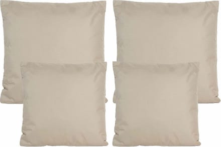 Anna Collection Bank/tuin kussens set - binnen/buiten - 4x stuks - beige/taupe - In 2 formaten