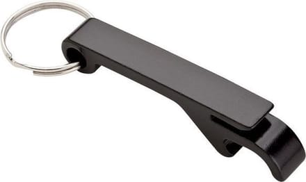 Flesopener sleutelhanger - Bierfles openen - Cadeau - Compact - Zwart - Jonyx