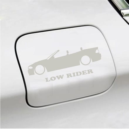 Bumpersticker - Low Rider - 7 X 18 - Zilver
