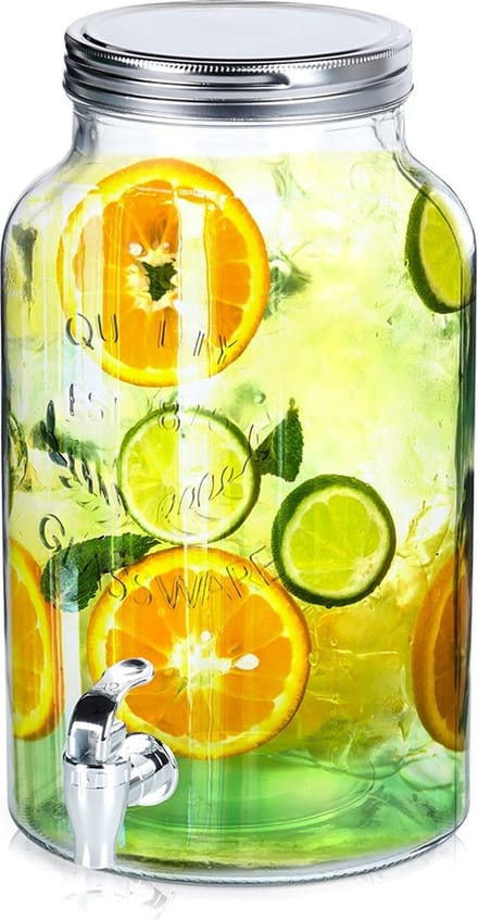 Drankdispenser met Kraan Glas 6,2 l - Kraantje - Limonadetap - Drank Dispenser - Limonadedispenser - Kan - Karaffe