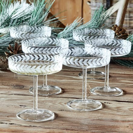 LOBERON Champagneglas set van 6 Macomb helder