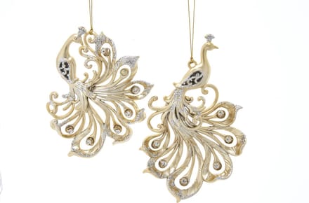Gold kunststof h16 cm Ornament kerstbal Kurt S. Adler