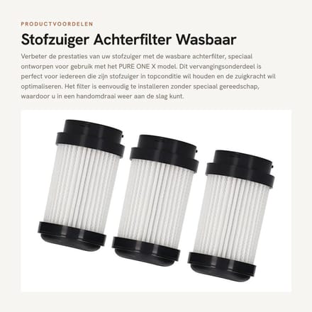 Dailygoods- Achterfilter Wasbaar - Stofzuigerfilter - Vervangend Onderdeel - Accessoire - Eenvoudig te Vervangen - Verbeterde Efficiëntie