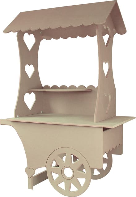 Mini snoepkraam - naturel - 132x87x48cm - diy bouwpakket