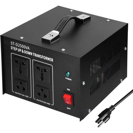 Step Up&Down Transformator Compacte Spanningsomvormer 2500VA Draagbare Huishoudelijke Elektrische Apparaten US-plug zwart