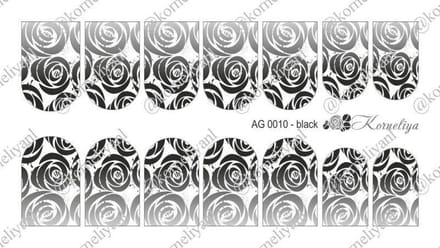 Korneliya Airbrush Waterdecal AG 0010 Black