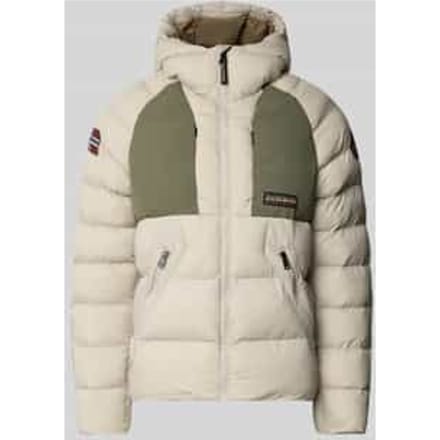 Regular fit gewatteerd jack met logopatch, model 'MOESA'