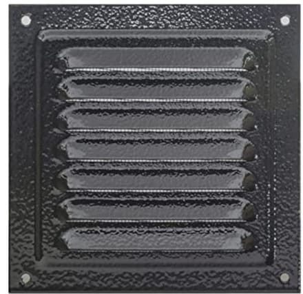 Ventilatierooster Metalen 12,5 x 12,5 cm - Zwart
