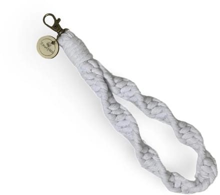 Macramé Pols Keycord - Twist - Wit - Katoenkoord - Prijs per Stuk - Inclusief Verzendkosten