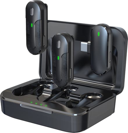 Draadloze lavaliermicrofoon, clip-on microfoon voor opname, TikTok, Live Stream