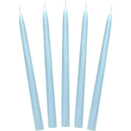 Partydeco - Diner Kaarsen Lichtblauw (10 stuks) - 24 cm