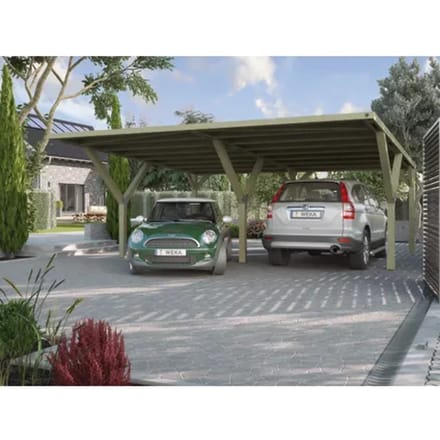 Weka Carport-duo 612 Zonder Dak 594x606cm