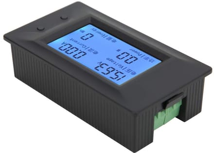 Digitale Energiemeter - Spanningsmeter Stroommeter - Energie Verbruik Monitoren - Realtime Analyse - 30A Bereik - Zwart