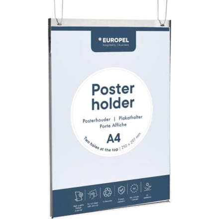 Posterhouder Europel A4 staand acryl