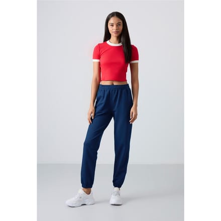 Dames Hoge Taille Relaxed Fleece Joggingbroek