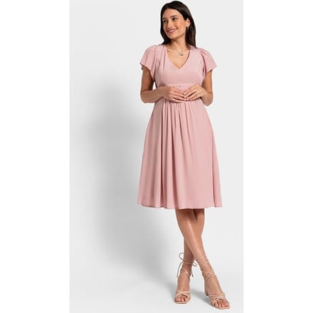 Seraphine Maternity Mini Dress Blush Größe: 14 | Kleider Outlet | Damen