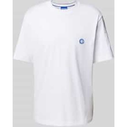 T-shirt met logobadge, model 'Niley'