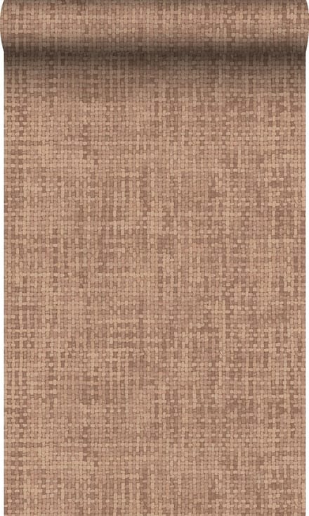 Origin Wallcoverings behang geweven linnenstructuur bruin - 50 x 900 cm - 348052