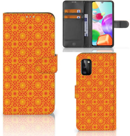 Samsung Galaxy A41 Telefoon Hoesje Batik Oranje