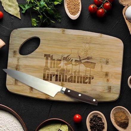MikaMax Grillfather Cutting Board - Bamboe BBQ Snij- en Serveerplank 40 x 30 cm