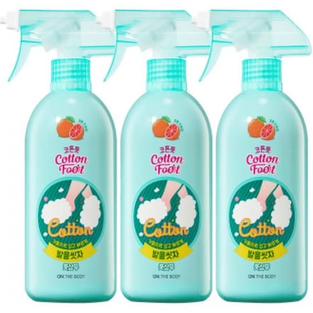 Onthebody Coton Pied Laissons Laver Shampoing pour Pieds Pamplemousse 385ml 3 Pièces none white