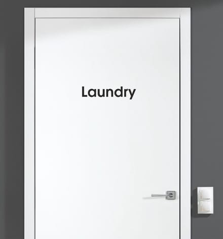 Deursticker - Laundry - Zwart 15x3,5