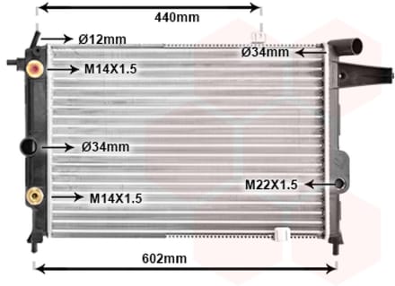 Van Wezel - RADIATOR VOOR OPEL VECTRA A 1988-1995 03096382