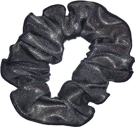 Snowflake - Hair Scrunchie - Mystique Glansstof - Turnen - Meisjes - Haarwokkel - Elastisch - Anthraciet - One Size