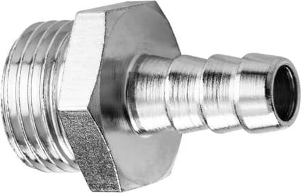 Slangpilaar met buitendraad - 10mm x 1/2" - Messing - Per stuk