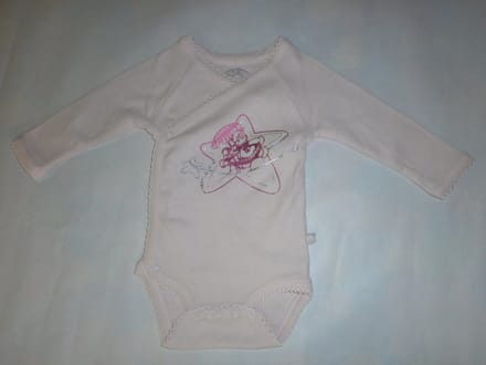 noukie's , 2 pack, bodyset , meisje, lange mouw , rose , ster , 0 maand  50