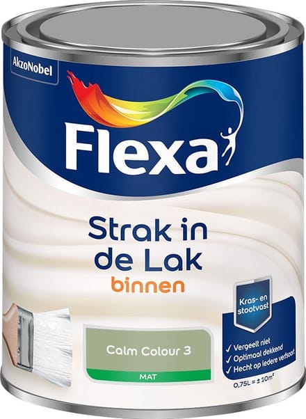 Flexa - Strak In De Lak Binnenlak Mat - Calm Colour 3 - Mengverf - 750 Ml