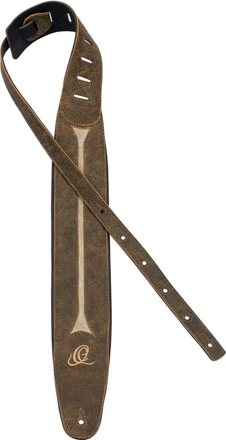 Ortega OSBS-3 Bass Genuine Leather Strap Desert Stone - Gitaarband