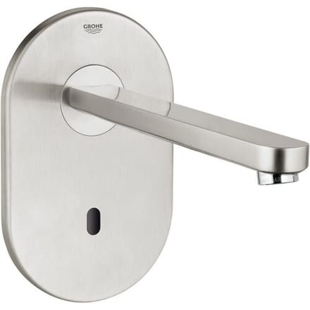 GROHE Eurosmart Cosmopolitan E - afbouwdeel wandkraan - uitloop 23cm - zonder menging - tranformator 230V - RVS