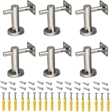 Leuningbeugels - Trapondersteuning - Trappen Beveiligen - Verstelbare Hoek - 7.9 cm - Zwart