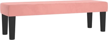 vidaXL - Bankje - 100x30x30 - cm - fluweel - roze
