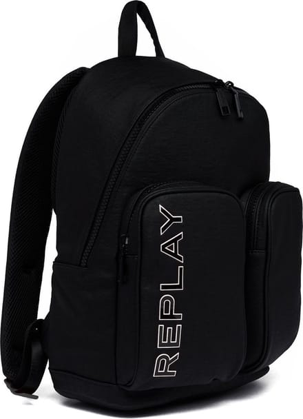 REPLAY Rugzak met laptopvak Backpack Black Zwart